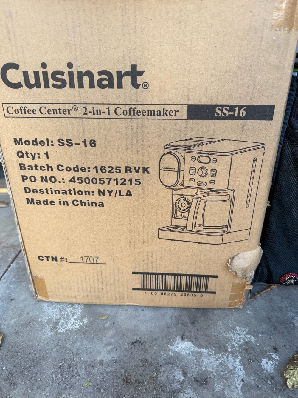Cuisinart SS-16 Coffee Maker New in Box